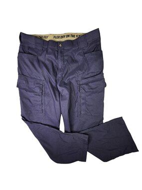 DULUTH TRADING Cargo Pants Mens 40x30 Blue Flex Dry On The Fly Outdoor Workwear
